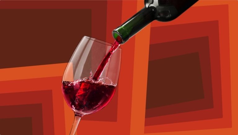 Wine Pouring Into Glass