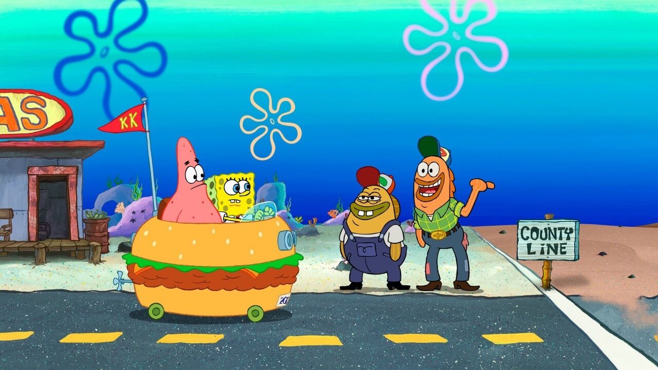 A still from the film THE SPONGEBOB SQUAREPANTS MOVIE