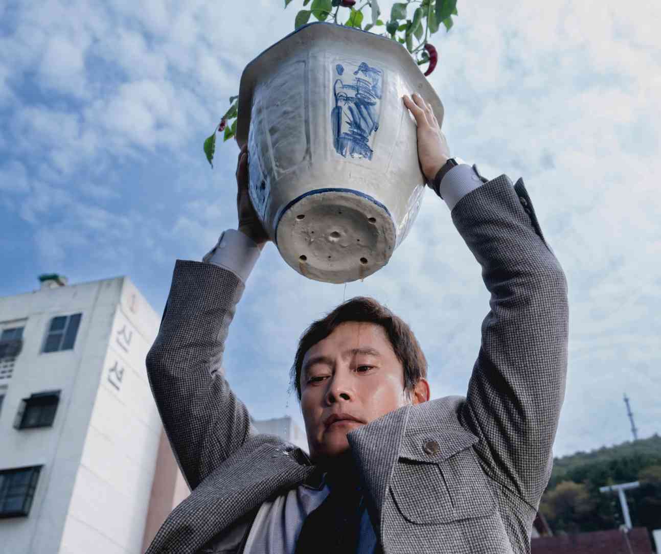 No Other Choice Film Still Holding Plant