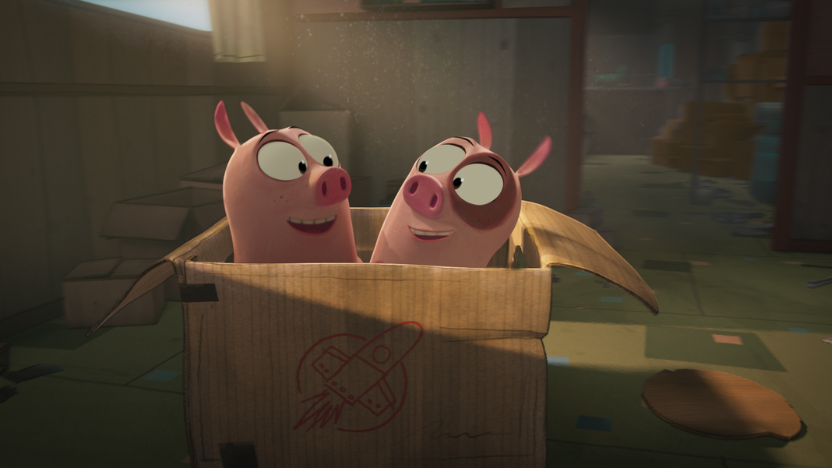 A still from the short film CARDBOARD