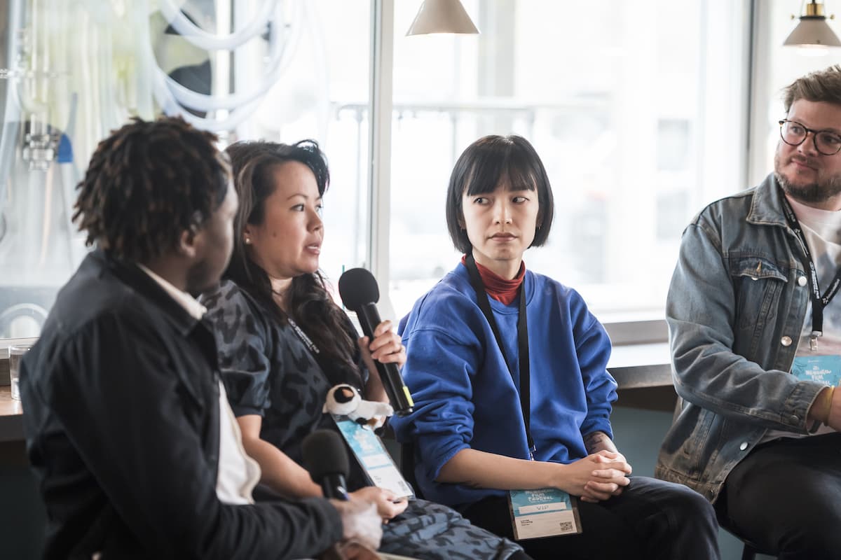 A photo of a panel discussion at the Milwaukee Film Festival