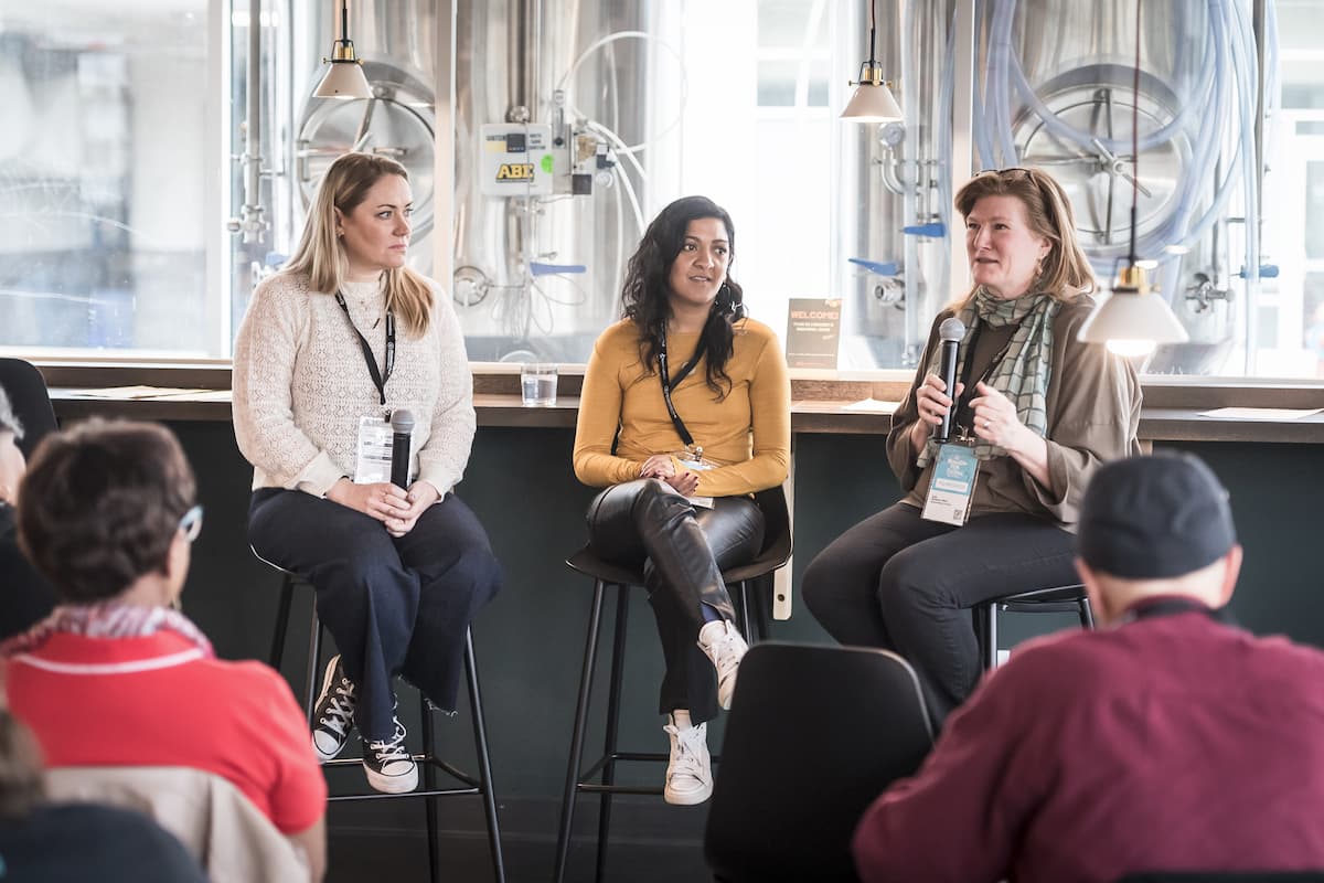A photo of a panel discussion at the Milwaukee Film Festival
