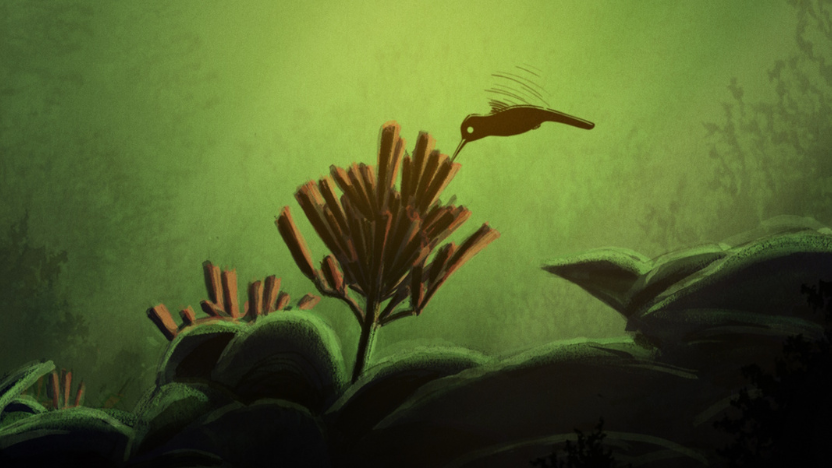 A still from the short film THE LEGEND OF THE HUMMINGBIRD