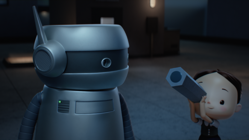 A still from the film SPACE CADET