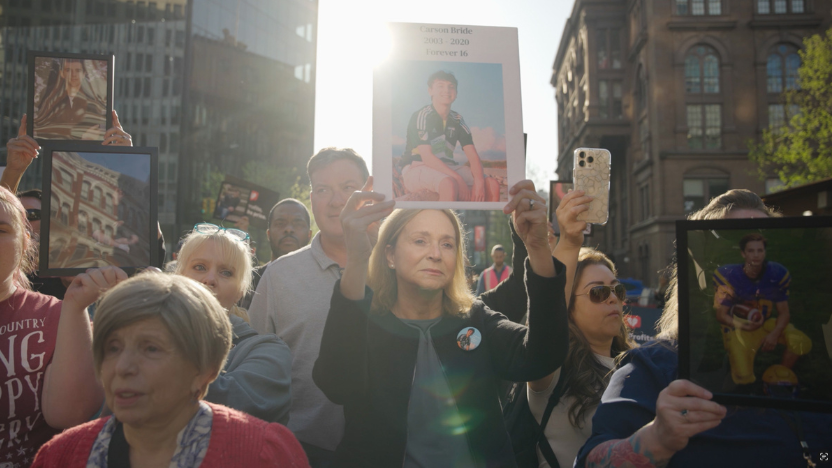 A still from the film YOUR ATTENTION PLEASE