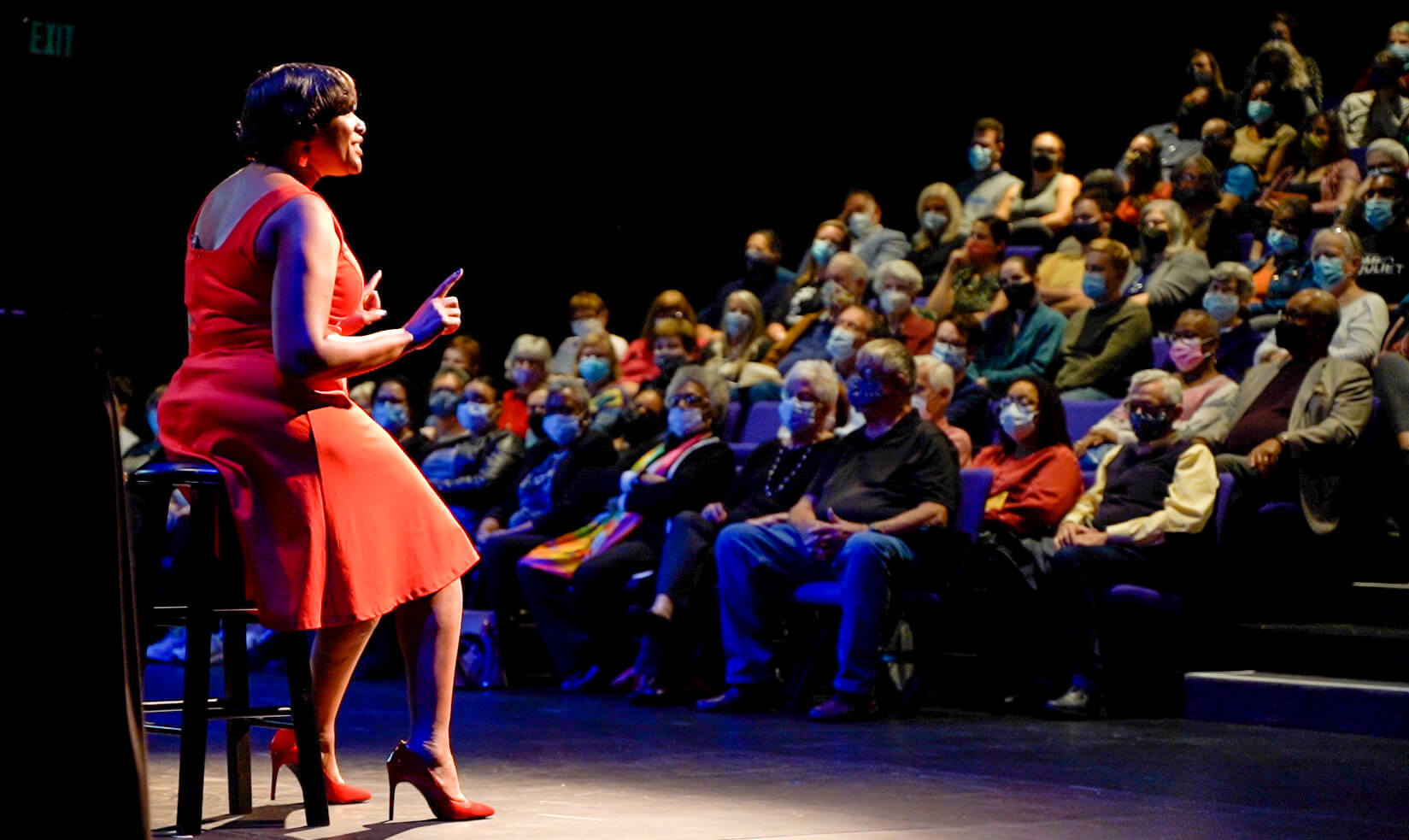 The incredible poet Dasha Kelly performing her show MAKIN' CAKE in front of a live audience. Dasha is amazing. We're so lucky to have her on this planet.