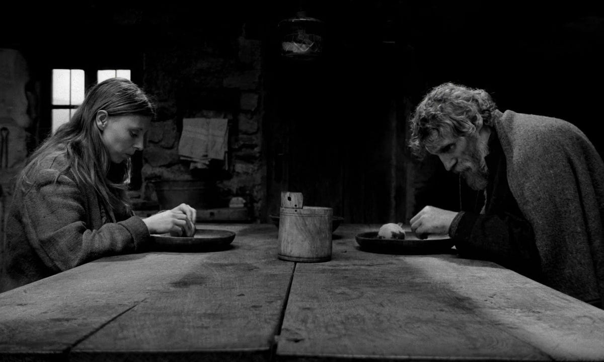 A still from the film THE TURIN HORSE