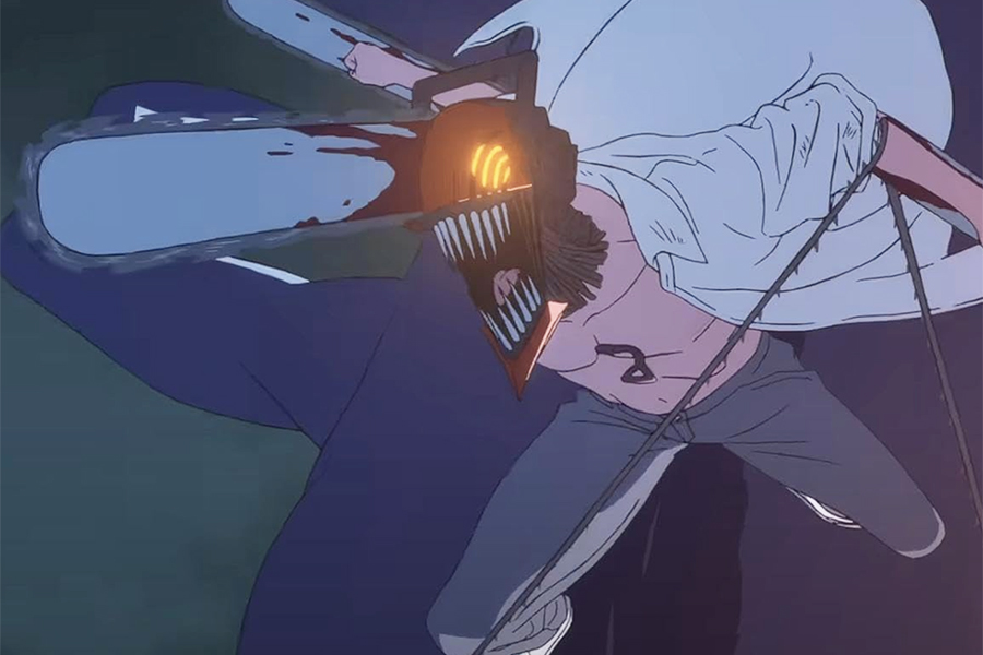 A still from the animated film CHAINSAW MAN